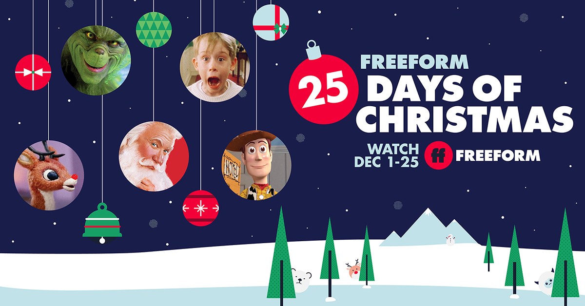 2021 Freeform’s 25 Days Of Christmas Movie Schedule (1st - 25th December)