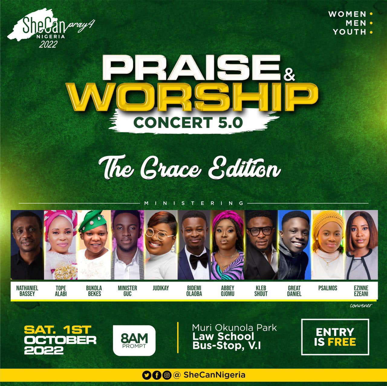 She Can Nigeria: Praise & Worship Concert 5.0 Live | 1st October 2022