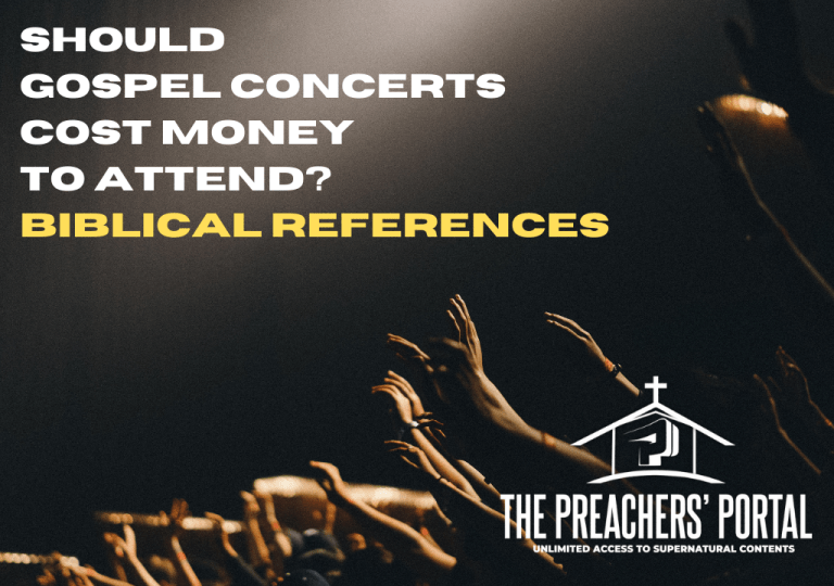 Should Gospel Concerts Cost Money To Attend? Biblical References