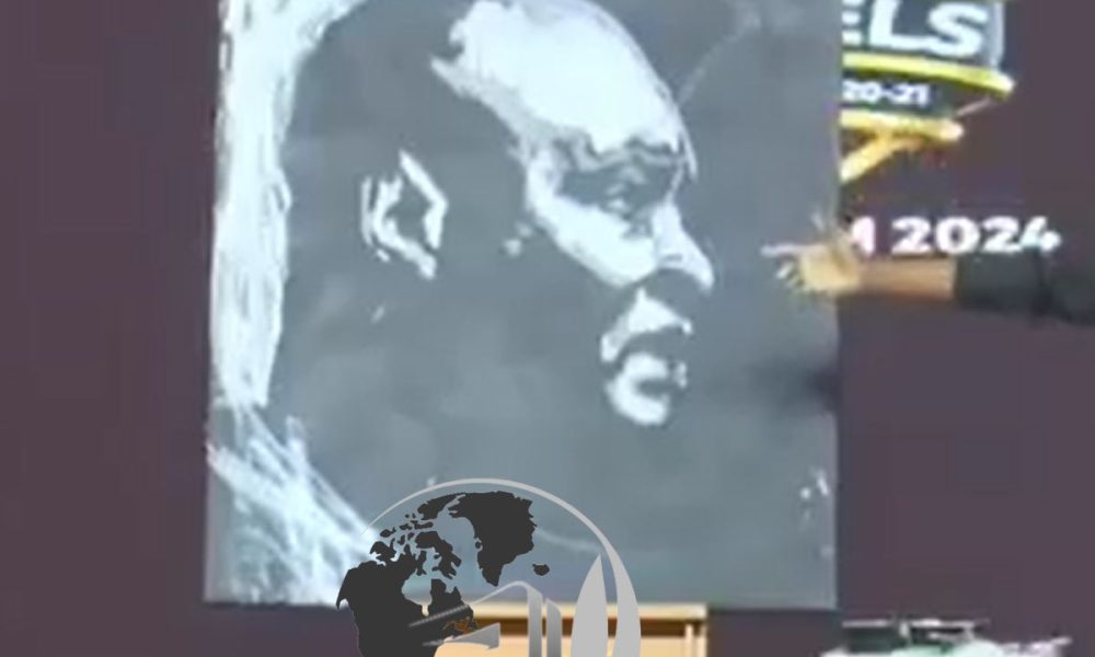 Talented Koinonia Artist Makes A Portrait Of Apostle Selman On Stage