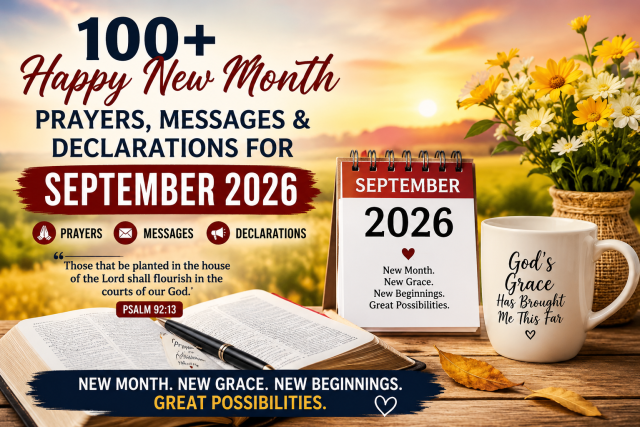100+ Happy New Month Prayers, Messages & Declarations for September 2026