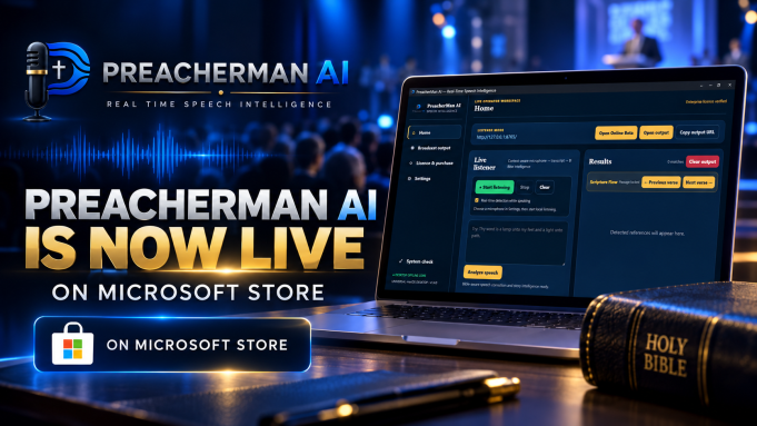 PreacherMan AI Launches on Microsoft Store for Churches PreacherMan AI